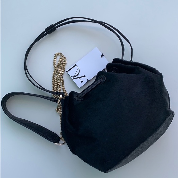 DVF LV PWR Mini Drawstring Black Bag - Picture 6 of 11